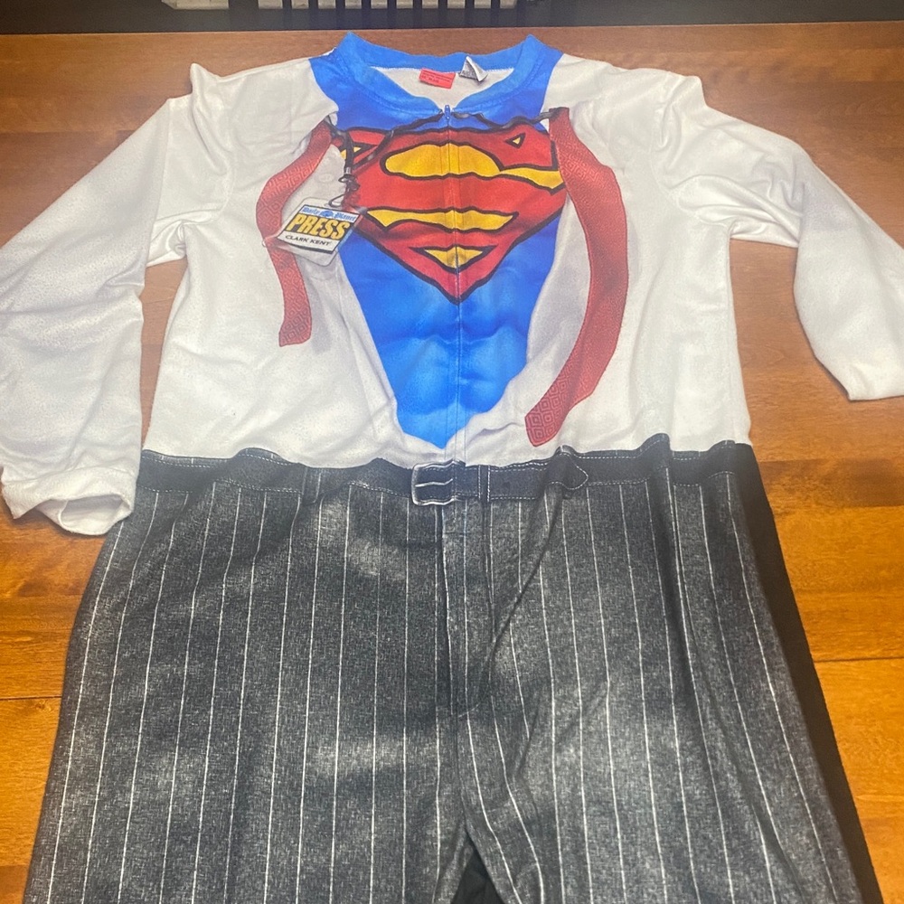 Superman Superhero Costume with Red and Blue Emblem